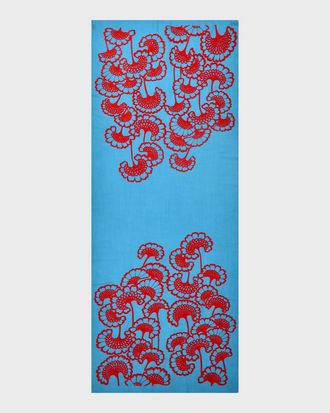Janavi India Velour Bloom Merino Wool Scarf