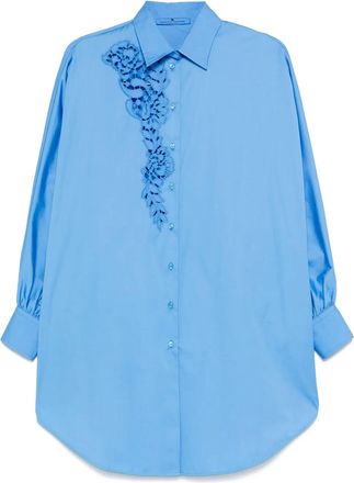 Ermanno Scervino Camicia con ricamo - Blu