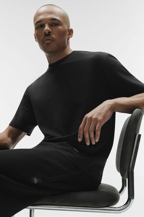 Alo | Double Take Short Sleeve Top in Black, Size: Medium