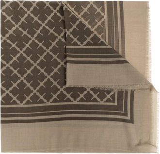 By Malene Birger Accessoires, Dames, Groen, ONE Size, Wol, Cornelis wollen sjaal