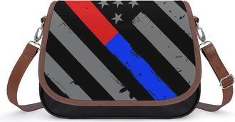 Generic Firefighter Police Flag Fashion Womens Crossbody Bags Novelty Handbag Shoulder Bag Purse