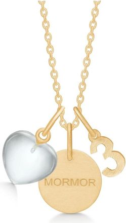 Frk. Lisberg Accessoires, Dames, Geel, M, Gouden Grandmother of Three Quartz Ketting