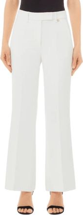 Liu Jo Cropped Wijde Broek - Dames - Wijde Broeken - Wit - XL - Polyester - Broeken