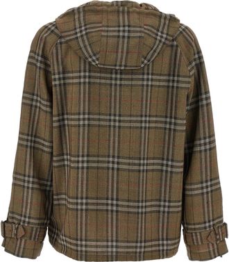 Burberry Check Wool with Hood Shirt - Khaki