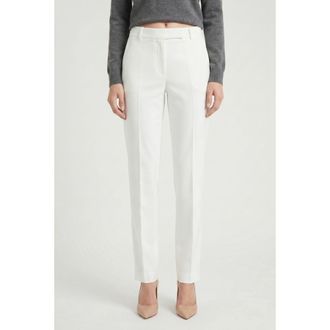 Brunello Cucinelli Off White Tailored Trousers, Brand Size 40 (US Size 6)