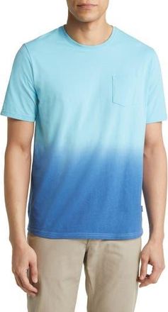 Stone Rose Dip Dye Pocket T-Shirt in Turquoise at Nordstrom Rack, Size 6(Xxl)