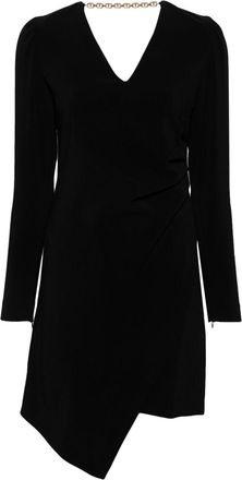 Twin-Set Oval T chain mini dress - women - Polyester/Polyester/Spandex/Elastane - 38 - Black