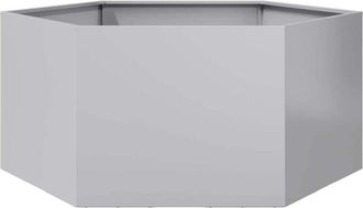 vidaXL Vidaxl - Jardinera Hexagonal Acero Galvanizado 104x90x45 Cm