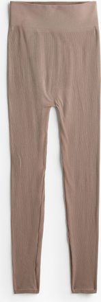H&M MAMA Nahtlose gerippte Leggings - Brown
