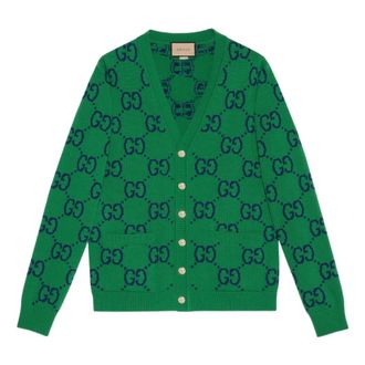 Gucci GG Knit Cardigan Green Blue 674043-XKB3V-3129