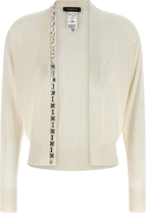 Fabiana Filippi White Cashmere Womens Cardigan