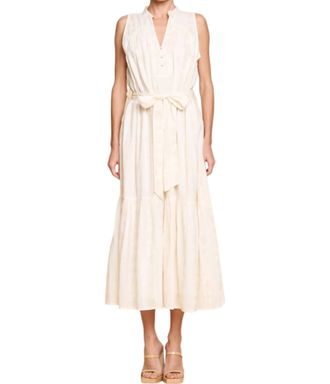 Ciebon Dot Jqd Midi Dress In White