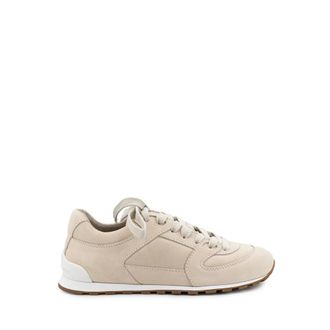 Brunello Cucinelli Brunello Cucinelli, Sneakers, female, Beige, Size: 8 1/2 US Suede Panelled Sneakers