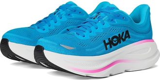 Hoka One One Bondi 9 Womens Shoes Skyward Blue/Neon Fuchsia : 4.5 B - Medium, Synthetic
