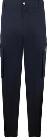 Philipp Plein Broeken, Heren, Blauw, XL, Katoen, Rechte cargobroek