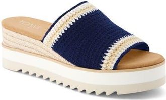 Toms Diana Mule Sandal in Navy Crochet at Nordstrom, Size 7.5