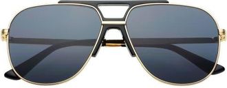 Freyrs Eyewear Logan Aviator Sunglasses in Black /Gray at Nordstrom