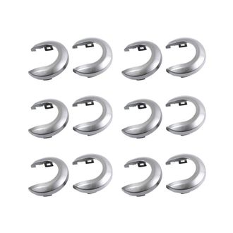 OEM Set Di 12 Emblemi Per Maniglie Interne Delle Portiere Per I Modelli Nissan Tiida 1.6l E Livina Nv200 Dal 2005 Al 2010, In Grigio Argento