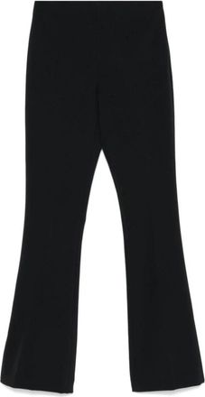 Twinset Zwarte Bootcut Broek Cady Textuur - Dames - Wijde Broeken - Zwart - L - Broeken