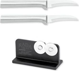 Rada Cutlery 2.38-Inch Granny Paring Knife Set of 2 & Quick Edge Knife Sharpener in Silver at Nordstrom