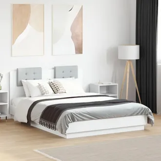vidaXL Vidaxl - Giroletto Con Testiera Bianco 120x190 Cm In Legno Multistrato