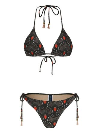 Lygia & Nanny Maya bikini met kwastje afwerking - Grijs