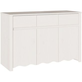 vidaXL Vidaxl - Blanco 114 X 43 X 75.5 Cm Madera Maciza De Pino