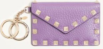 Valentino Garavani Valentino Garavani Rockstud charm in grainy calfskin Woman LILAC UNI