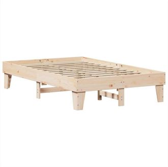 vidaXL Bed Frame without Mattress 120x190 cm Small Double Solid Wood Pine Vidaxl
