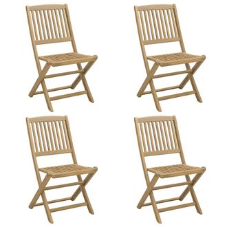 vidaXL Vidaxl - Sillas De Jard&iacute;n Plegables 4 Uds Madera Acacia 57x49x90 Cm