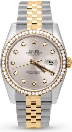 Rolex Pre-owned Rolex Datejust Automatic Chronometer Diamond Silver Dial Unisex Watch 116243 SDJ