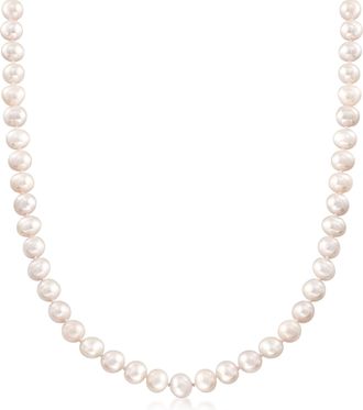 Ross-Simons 7-8mm Cultured Pearl Necklace With 18kt Gold Over Sterling
