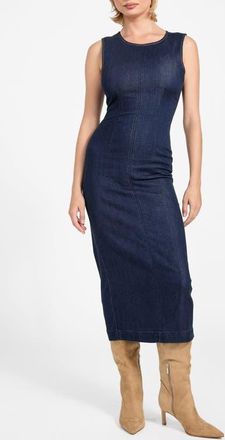 Guess Dahlia Sleeveless Denim Midi Dress in Oaklynn Bright Blue at Nordstrom, Size X-Small