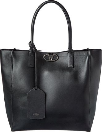 Valentino Vlogo Leather Tote