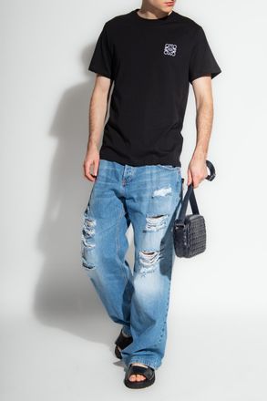 Loewe T-shirt With Logo, Mens, Black