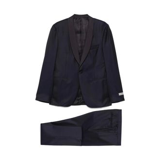 Canali Navy Blue Single Breasted Suit