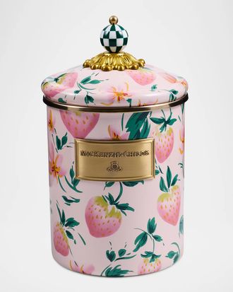 MacKenzie-Childs Strawberry Medium Canister