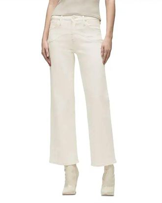 Hudson Rosie High Rise Wide Leg Ankle With Curved Yoke Jeans In Ecru