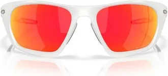 Oakley Lateralis 60mm Polarized Prizm Rectangle Sunglasses in Matte Vapor/prizm Ruby at Nordstrom
