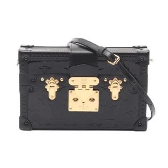 Louis Vuitton Pre-owned Petite Malle Monogram Vernis Schoudertas - Dames - Pre-owned - Zwart - Maat: ONE Size Leer