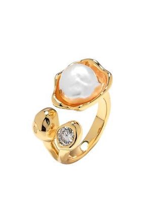 Eye Candy Los Angeles Rhea Bypass Ring in Gold at Nordstrom Rack