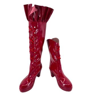 Generic Womens Anime Cosplay Boots for Isekai Joucho High Heel Stage Performance Shoes Halloween Comic Con (Red,10.5)