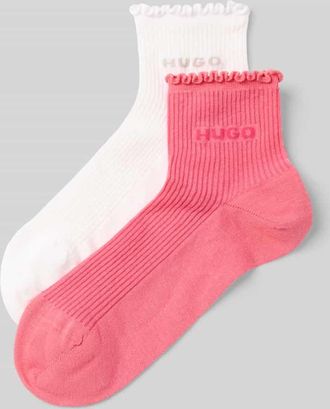 HUGO BOSS Str&uuml;mpfe aus Baumwoll-Mix im 2er-Pack Modell LETTUCE in Pink, Gr&ouml;&szlig;e 35-38