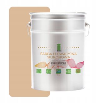 OEM Pintura De Silicona Para Fachadas, Color Beige, 5 Litros, Permeable Al Vapor Y Antialgas