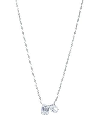 Fantasia pear-shape necklace - women - Cubic Zirconia/Palladium-plated silver - One Size