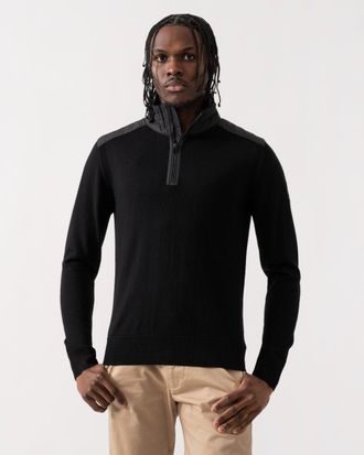 Belstaff Mens Kilmington Jumper in Black Wool - Size Medium