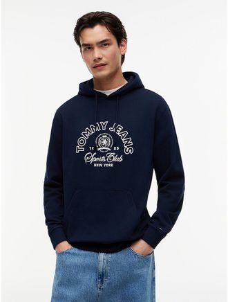 Tommy Hilfiger Mens Tommy Jeans Sports Club Logo Hoodie - Navy - XXL