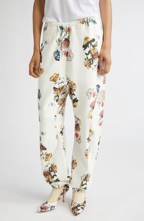 Undercover x Champion Floral & Butterfly Print Joggers in Ivory Base at Nordstrom, Size Medium
