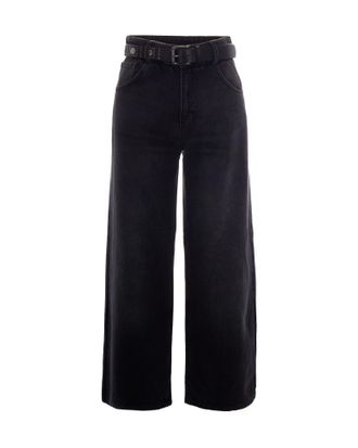 Liu Jo Black Candy Belt Stone Wash Flared Jeans