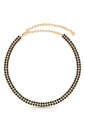 Ettika Crystal Sparkle Choker Necklace in Black at Nordstrom